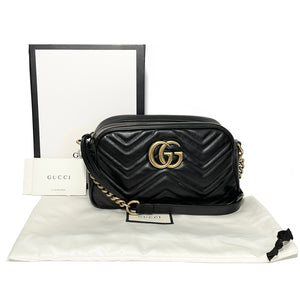 GG Monogram Enveloppe Pochette – CAVIAR GAUCHE